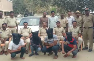 ಕಾರು ಅಡ್ಡಗಟ್ಟಿ ಸುಲಿಗೆ ಮಾಡುತ್ತಿದ್ದ ನಾಲ್ವರು ಕಳ್ಳರ ಬಂಧನ