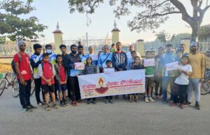 ಸೈಕಲ್ ಜಾಥಾದ ಮೂಲಕ ಕ್ಯಾನ್ಸರ್ ಜಾಗೃತಿ