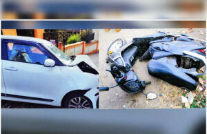 ಕಾರಿನ ಬ್ರೇಕ್ ಪೆಡಲ್ಗೆ ನೀರಿನ ಬಾಟಲಿ ಸಿಲುಕಿ ಅಪಘಾತ