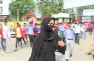 ಜೈ ಶ್ರೀರಾಮ್ ಘೋಷಣೆಗೆ ಪ್ರತಿಯಾಗಿ ಅಲ್ಲಾಹು ಅಕ್ಬರ್ ಘೋಷಣೆ ಕೂಗಿದ ಮುಸ್ಲಿಂ ವಿದ್ಯಾರ್ಥಿನಿ