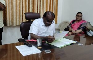 ಜನತಾ ಜಲಧಾರೆ ಪೂರ್ವಭಾವಿ ಸಭೆ ನಡೆಸಿದ ಮಾಜಿ ಮುಖ್ಯಮಂತ್ರಿ ಹೆಚ್.ಡಿ.ಕುಮಾರಸ್ವಾಮಿ