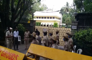 ಕಾಂಗ್ರೆಸ್ ಪ್ರತಿಭಟನೆ: ಸಿಎಂ ಬೊಮ್ಮಾಯಿ, ಸಚಿವ ಈಶ್ವರಪ್ಪ ನಿವಾಸಕ್ಕೆ ಹೆಚ್ಚುವರಿ ಭದ್ರತೆ