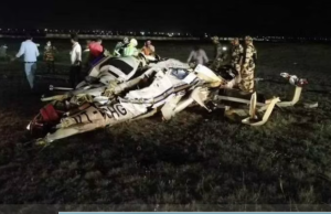 ರಾಯ್ಪುರ ವಿಮಾನ ನಿಲ್ದಾಣದಲ್ಲಿ ಹೆಲಿಕಾಪ್ಟರ್ ಪತನ: ಇಬ್ಬರು ಪೈಲಟ್ ಸಾವು