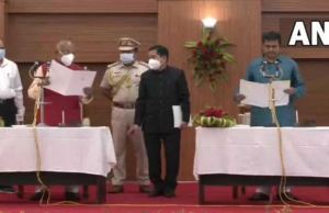 ತ್ರಿಪುರಾದ 11ನೇ ಮುಖ್ಯಮಂತ್ರಿಯಾಗಿ ಮಾಣಿಕ್ ಸಾಹಾ ಪ್ರಮಾಣ ವಚನ ಸ್ವೀಕಾರ