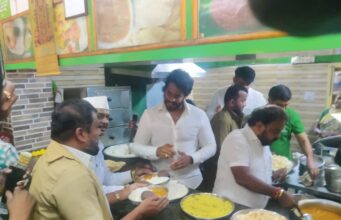 ಹೆಚ್.ಡಿ.ದೇವೇಗೌಡರ ಹುಟ್ಟುಹಬ್ಬ: ಅಪ್ಪಾಜಿ ಕ್ಯಾಂಟೀನ್ ಗೆ ನಿಖಿಲ್ ಕುಮಾರಸ್ವಾಮಿ ಭೇಟಿ