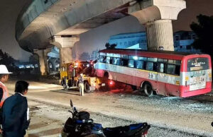 ಕೆಎಸ್ಆರ್’ಟಿಸಿ ಬಸ್ ಅಪಘಾತ: 25 ಮಂದಿಗೆ ಗಾಯ, ನಾಲ್ವರ ಸ್ಥಿತಿ ಗಂಭೀರ