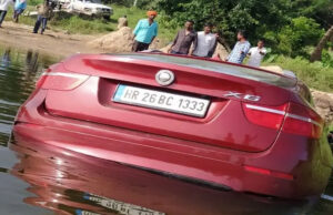 ಐಷಾರಾಮಿ ಕಾರನ್ನು ಕಾವೇರಿ ನದಿಯಲ್ಲಿ ಮುಳುಗಿಸಿದ ಖಿನ್ನತೆಗೊಳಗಾದ ವ್ಯಕ್ತಿ