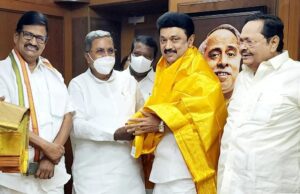 ತಮಿಳುನಾಡು ಸಿಎಂ ಎಂ.ಕೆ ಸ್ಟಾಲಿನ್ – ಸಿದ್ದರಾಮಯ್ಯ ಭೇಟಿ