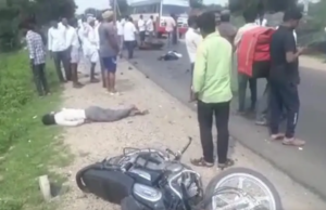 ಎರಡು ಬೈಕ್ ಗಳ ನಡುವೆ ಮುಖಾಮುಖಿ ಡಿಕ್ಕಿ: ಮೂವರ ಸಾವು