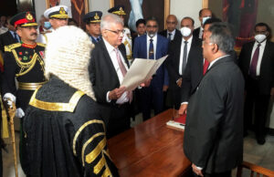 ಶ್ರೀಲಂಕಾ ನೂತನ ಅಧ್ಯಕ್ಷ ರಾನಿಲ್ ವಿಕ್ರಮಸಿಂಘೆ ಪ್ರಮಾಣ ವಚನ ಸ್ವೀಕಾರ