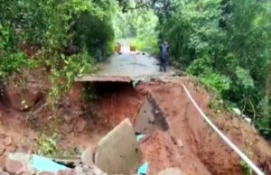 ಮಂಗಳೂರು ವಿಮಾನ ನಿಲ್ದಾಣದ ಹೊರಭಾಗದ ಅದ್ಯಪಾಡಿಯಲ್ಲಿ ಗುಡ್ಡ ಕುಸಿತ