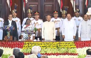 ದೇಶದ 15ನೇ ರಾಷ್ಟ್ರಪತಿಯಾಗಿ ದ್ರೌಪದಿ ಮುರ್ಮು ಪ್ರಮಾಣ ವಚನ ಸ್ವೀಕಾರ