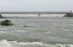 ತುಂಗಭದ್ರಾ ಜಲಾಶಯದಿಂದ ಹೊರ ಹರಿವು ಹೆಚ್ಚಳ: ಹಂಪಿ ಸ್ಮಾರಕಗಳು ಮುಳುಗುವ ಭೀತಿ