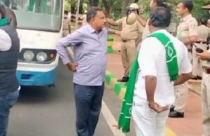 ಸಿಎಂ ಮನೆ ಮುತ್ತಿಗೆ ಯತ್ನ: ರೈತರನ್ನು ವಶಕ್ಕೆ ಪಡೆದ ಪೊಲೀಸರು