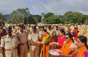 ಬಿಜೆಪಿ ಮಹಿಳಾ ಮೋರ್ಚಾದಿಂದ ರಕ್ಷಾಬಂಧನ ಆಚರಣೆ