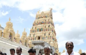 ಸಚಿವ ಸೋಮಶೇಖರ್ ಅವರಿಂದ ಮೂಗೂರು ತ್ರಿಪುರ ಸುಂದರಮ್ಮ ದೇವಸ್ಥಾನದ ಅಭಿವೃದ್ಧಿ ಕಾಮಗಾರಿಗಳ ವೀಕ್ಷಣೆ