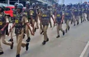 ಕೊಡಗಿನಲ್ಲಿ ಪೊಲೀಸರ ಪಥ ಸಂಚಲನ