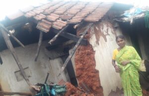 ನಂಜನಗೂಡು: ಭಾರಿ ಮಳೆಗೆ ಕುಸಿದ ಮನೆ, ಅತಂತ್ರ ಸ್ಥಿತಿಯಲ್ಲಿ ಕುಟುಂಬ