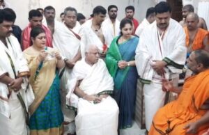 ಕುಟುಂಬ ಸಮೇತರಾಗಿ ರಾಯರ ದರ್ಶನ ಪಡೆದ ಬಿಎಸ್’ವೈ