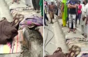 ರಸ್ತೆ ವಿಭಜಕದ ಪಕ್ಕದಲ್ಲಿ ನಿದ್ರಿಸುತ್ತಿದ್ದವರ ಮೇಲೆ ಹರಿದ ಟ್ರಕ್: ನಾಲ್ವರ ಸಾವು