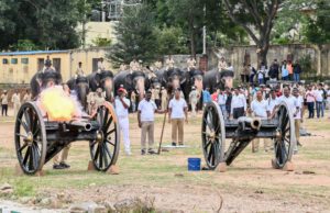 ಅಂತಿಮ ಕುಶಾಲತೋಪಿನ ತಾಲೀಮು ಯಶಸ್ವಿ: ಧೈರ್ಯ ಪ್ರದರ್ಶಿಸಿದ ಗಜಪಡೆ