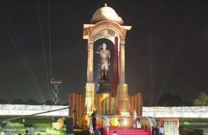 28 ಅಡಿ ಎತ್ತರದ ಸುಭಾಷ್ ಚಂದ್ರ ಬೋಸ್ ಪ್ರತಿಮೆ ಅನಾವರಣಗೊಳಿಸಿದ ಪ್ರಧಾನಿ ಮೋದಿ
