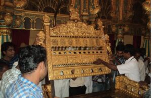 ರತ್ನ ಖಚಿತ ಸಿಂಹಾಸನ ಜೋಡಣಾ ಕಾರ್ಯ ಪೂರ್ಣ