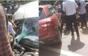 ಬಂಟ್ವಾಳದಲ್ಲಿ ಎರಡು ಕಾರು- ಬಸ್ ನಡುವೆ ಅಪಘಾತ: ಓರ್ವನಿಗೆ ಗಂಭೀರ ಗಾಯ