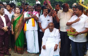 ಕೋಲಾರ: ಜೆಡಿಎಸ್’ನ ‘ಪಂಚರತ್ನ’ರಥಯಾತ್ರೆಗೆ ಚಾಲನೆ