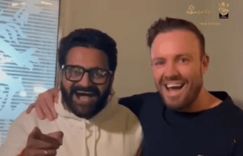 ಕ್ರಿಕೆಟಿಗ ಎಬಿ ಡಿವಿಲಿಯರ್ಸ್ ಭೇಟಿಯಾದ ನಟ ರಿಷಬ್ ಶೆಟ್ಟಿ