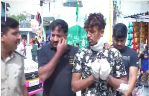 ಮಚ್ಚು-ಲಾಂಗ್ ತೋರಿಸಿ ಸುಲಿಗೆ: ರೌಡಿ ಕೈಗೆ ಕೋಳ ಹಾಕಿ ಮೆರವಣಿಗೆ