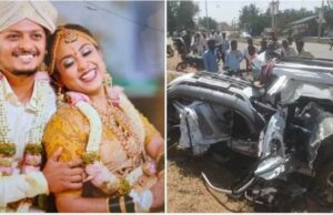 ತುಮಕೂರಿನಲ್ಲಿ ಭೀಕರ ಅಪಘಾತ: ನವದಂಪತಿ ಸ್ಥಳದಲ್ಲೇ ಸಾವು