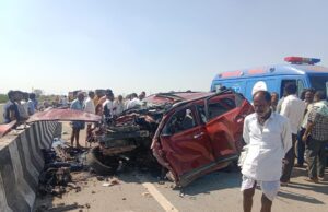 ಬ್ರಿಡ್ಜ್’ಗೆ ಕಾರು ಡಿಕ್ಕಿ” ನಾಲ್ವರ ದುರ್ಮರಣ