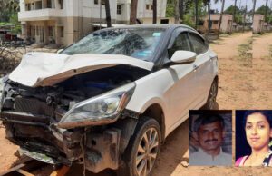ಬೈಕ್ ಗೆ ಕಾರು ಡಿಕ್ಕಿ: ತಂದೆ, ಮಗಳು ಸಾವು