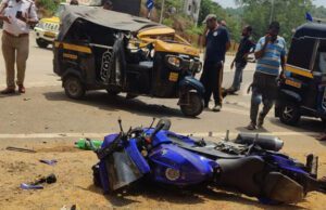 ಆಟೋ ರಿಕ್ಷಾ- ಬೈಕ್ ಮುಖಾಮುಖಿ ಢಿಕ್ಕಿ: ನಾಲ್ವರಿಗೆ ಗಾಯ