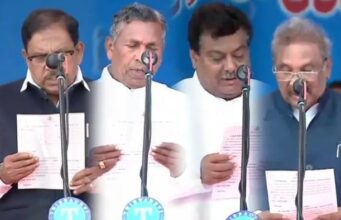 ಎಂಟು ಮಂದಿ ಶಾಸಕರಿಂದ ಸಚಿವರಾಗಿ ಪ್ರಮಾಣವಚನ ಸ್ವೀಕಾರ