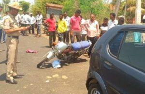 ಕಾರಿಗೆ ಬೈಕ್ ಡಿಕ್ಕಿ: ಸವಾರ ಸ್ಥಳದಲ್ಲೇ ಸಾವು