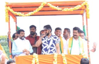 ಬಿಜೆಪಿ ಅಭ್ಯರ್ಥಿ ಸಿ.ಎಸ್ ನಿರಂಜನಕುಮಾರ್ ಪರ ಕಿಚ್ಚ ಸುದೀಪ್ ಪ್ರಚಾರ