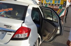 ಕಂಟೈನರ್ ಗೆ ಕಾರು ಢಿಕ್ಕಿ: ಇಬ್ಬರ ಸಾವು, ಚಾಲಕನ ಸ್ಥಿತಿ ಗಂಭೀರ