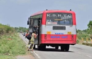 ಪಂಕ್ಚರ್ ಆಗಿದ್ದ ಕೆಎಸ್ ಆರ್ ಟಿಸಿ ಬಸ್ ನಿಂದ ಕೆಳಗಿಳಿದ ಮಹಿಳೆಗೆ ಲಾರಿ ಡಿಕ್ಕಿ: ಸ್ಥಳದಲ್ಲೇ ಸಾವು