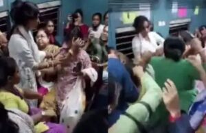 ಲೋಕಲ್ ರೈಲಿನಲ್ಲಿ ಚಪ್ಪಲಿಯಿಂದ ಹೊಡೆದಾಡಿಕೊಂಡ ಮಹಿಳೆಯರು