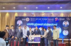 ರೋಟರಿ ಹೆರಿಟೇಜ್ ಮೈಸೂರು-2023-24ರ ಅಧ್ಯಕ್ಷ ಜಗದೀಶ್ ಸಿ ಅವರಿಗೆ ಪದವಿ ಪ್ರಧಾನ