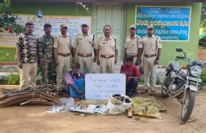 ಹನೂರು: ಜಿಂಕೆ ಮಾಂಸ ಸಾಗಣೆ ಮಾಡುತ್ತಿದ್ದ ಇಬ್ಬರ ಬಂಧನ