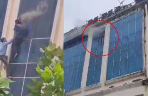 ನೋಯ್ಡಾದ ಶಾಪಿಂಗ್ ಮಾಲ್ ನಲ್ಲಿ ಅಗ್ನಿ ಅವಘಡ: ಪ್ರಾಣ ರಕ್ಷಣೆಗೆ 3ನೇ ಮಹಡಿಯಿಂದ ಜಿಗಿದ ಜನರು