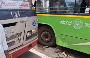 ತುಮಕೂರು: ಎರಡು ಬಸ್ ಗಳ ನಡುವೆ ಸಿಲುಕಿ ಇಬ್ಬರು ಮಹಿಳೆಯರ ಸಾವು