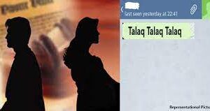 ವಾಟ್ಸಾಪ್ ಮೂಲಕ ತ್ರಿವಳಿ ತಲಾಖ್ ನೀಡಿದ ಪತಿ ವಿರುದ್ಧ ದೂರು ದಾಖಲಿಸಿದ ಮಹಿಳೆ