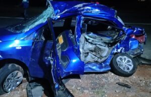 ಲಾರಿ ಮತ್ತು ಕಾರಿನ ನಡುವೆ ಅಪಘಾತ: ಮೂವರ ಸಾವು