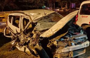 ಕೆಎಸ್ ಆರ್ ಟಿಸಿ ಬಸ್ ಮತ್ತು ಕಾರಿನ ನಡುವೆ ಮುಖಾಮುಖಿ ಡಿಕ್ಕಿ: 9 ಜನರಿಗೆ ಗಾಯ