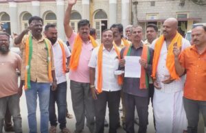 ತಮಿಳುನಾಡಿಗೆ ನೀರು: ಮಂಡ್ಯದಲ್ಲಿ ರಕ್ತ ಸಹಿ ಪತ್ರ ಚಳುವಳಿ