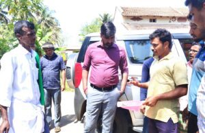 ವಿಷಕಾರಿ ಹಾರುವ ಬೂದಿ ವೀಕ್ಷಿಸಿ, ಪರಿಶೀಲನೆ ನಡೆಸಿದ ತಹಶೀಲ್ದಾರ್